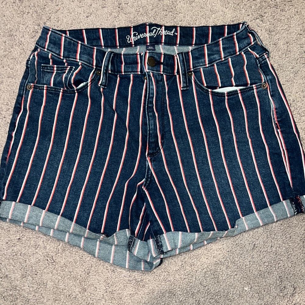 Universal thread, Jean shorts, striped, size 8 (29)